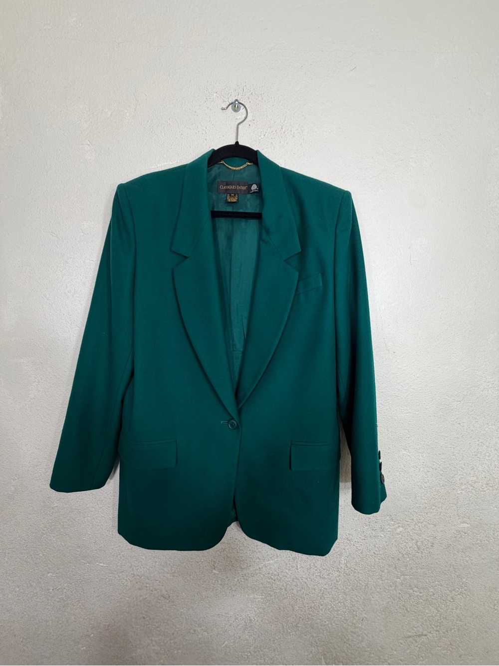Classiques Entier Teal Green Single-Button Women's Blazer